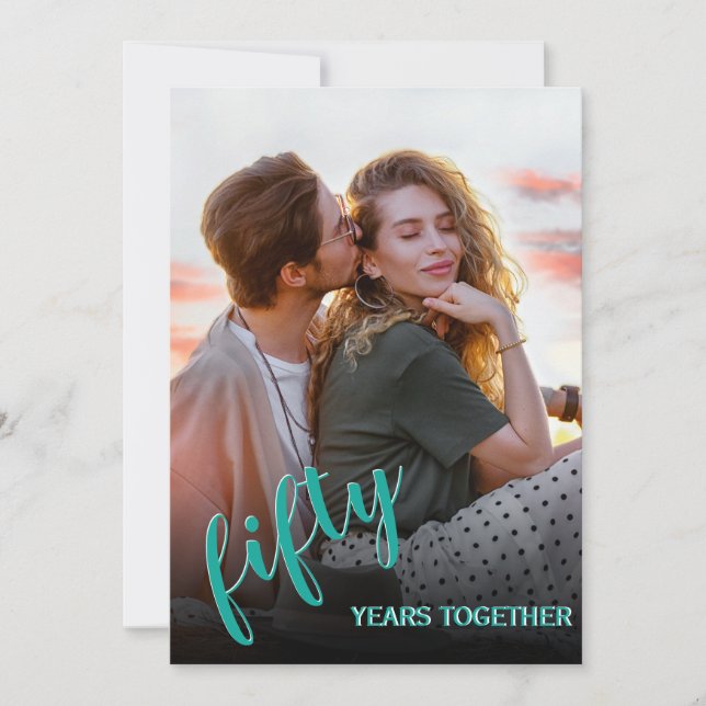 Invitación de aniversario de bodas elegante (Anverso)