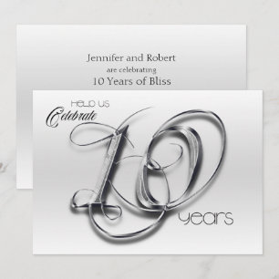 Invitación de aniversario de bodas número 10 de es