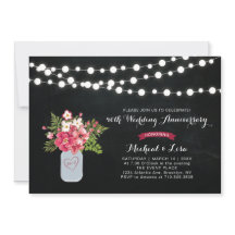 Invitación de aniversario de bodas número 40 con p