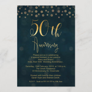 Invitación de Aniversario de Bodas número 50 de Or