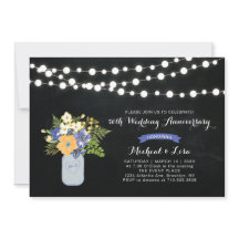 Invitación de aniversario de bodas número 50 en pi