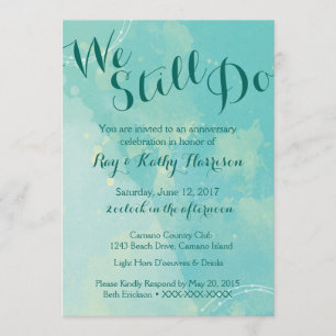 Invitación de aniversario de bodas que todavía hac
