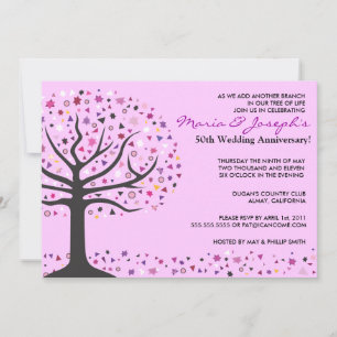 Invitación de aniversario de bodas Tree of Life