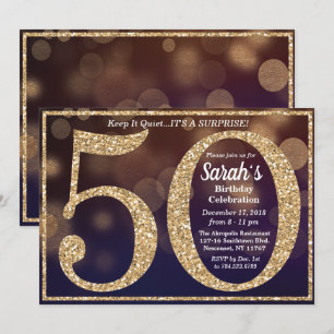 Invitación de aniversario de cumpleaños número 50 