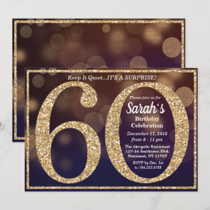 Invitación de aniversario de cumpleaños número 60 