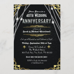 Invitación de Aniversario de El Gran Gatsby de CUA