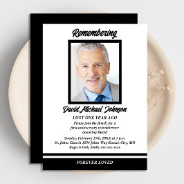 Invitación de Aniversario de Fallecimiento en Foto