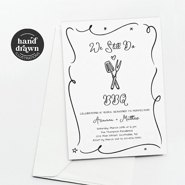 Invitación de aniversario de fiesta de BBQ 'We Sti (Subido por el creador)