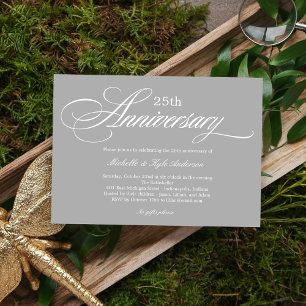 Invitación de aniversario de guión encantador - Pl