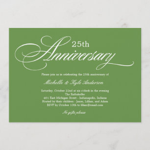Invitación de aniversario de guión encantador - Ve