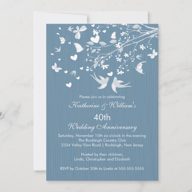 Invitación de aniversario de la fiesta de los pája (Anverso)