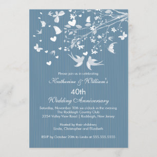 Invitación de aniversario de la fiesta de los pája