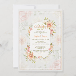Invitación de Aniversario de Rosa Victoriana