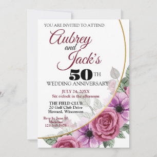 Invitación de aniversario elegante