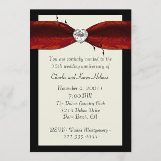 Invitación de aniversario formal elegante
