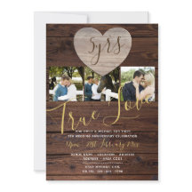 Invitación de aniversario FOTO rústica del 5to ani