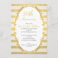 Invitación de aniversario número 50 de Garland Fau