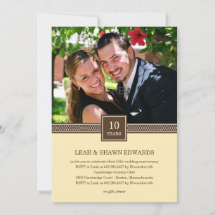 Invitación de aniversario para pareja moderna (cre