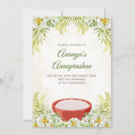Invitación de Annaprasan y tarjeta de ceremonia de