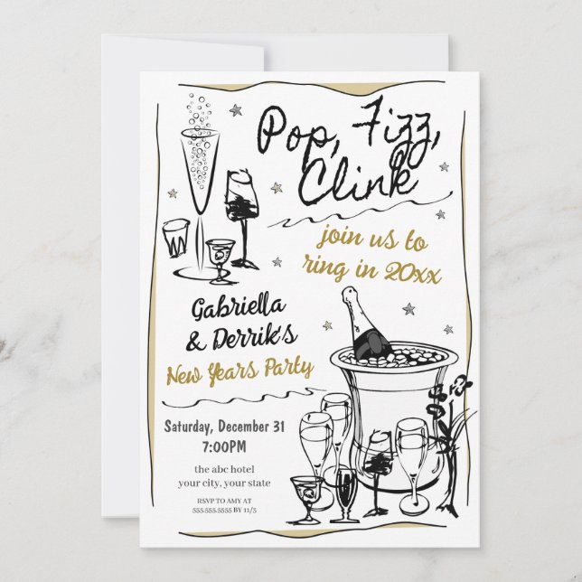 Invitación de Año Nuevo (Anverso)