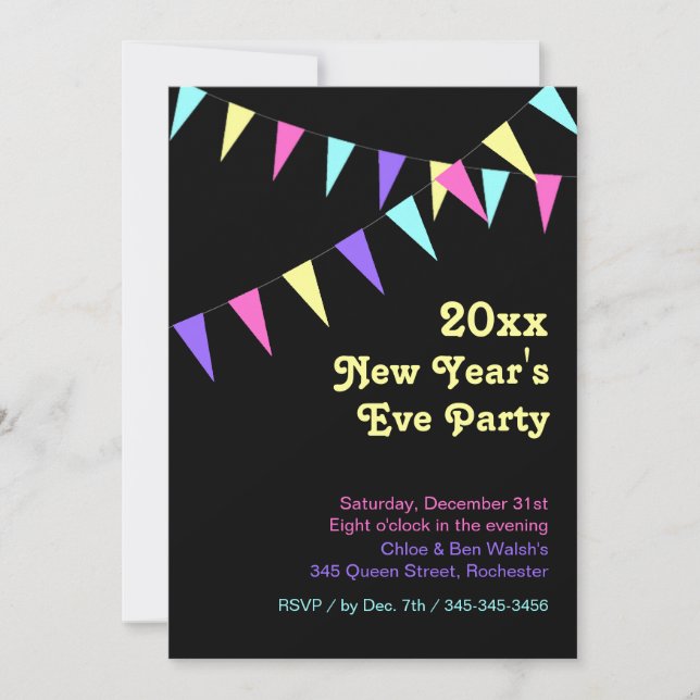 Invitación de Año Nuevo 2018 (Anverso)