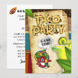 Invitación de Año Nuevo al Fútbol Fiesta Taco