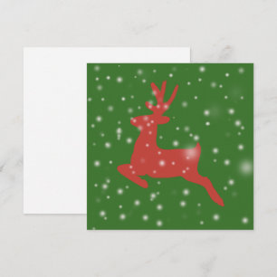 Invitación de Año Nuevo al reno venado de Santa X-