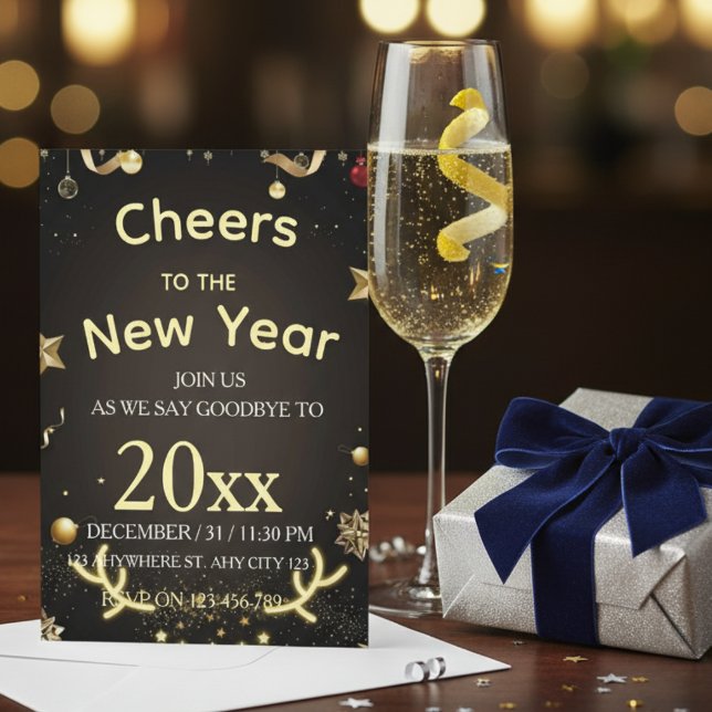 Invitación de Año Nuevo elegante (Subido por el creador)