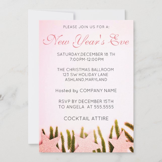 Invitación de Año Nuevo Maravilloso, Increíble, Ro (Anverso)