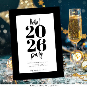 Invitación de Año Nuevo para Fiesta Moderna y Eleg