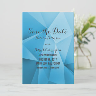 Invitación de anuncio de boda en tonos de joya zaf