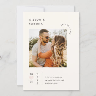 Invitación de Anuncio de Fecha de Boda con Foto de