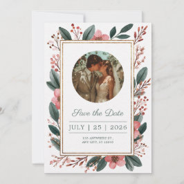 Invitación de Anuncio de Fecha de Boda con Marco F