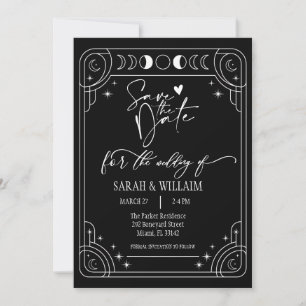 Invitación de Anuncio de Fecha de Boda de Esquelet