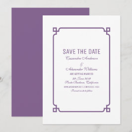 Invitación de Anuncio de Fecha de Boda Deco Chic M