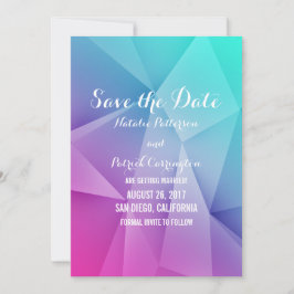 Invitación de anuncio de fecha de boda en tonos de