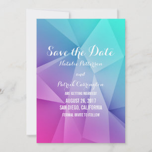 Invitación de anuncio de fecha de boda en tonos de