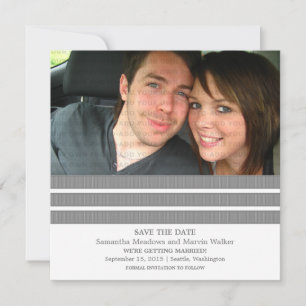 Invitación de anuncio de fecha de bodas con triple