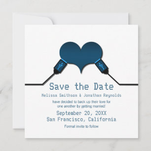 Invitación de anuncio de fecha de bodas Love Conne