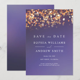 Invitación de Anuncio de Fecha de Cielo Azul y Dor