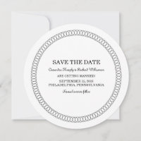 Invitación de Anuncio de Fecha de Ebano Rodeado