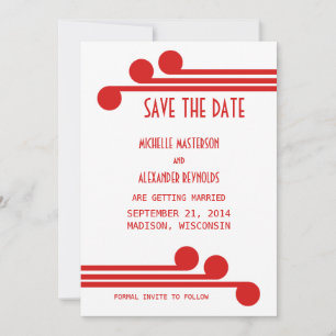 Invitación de anuncio de fecha de salvación Chic D