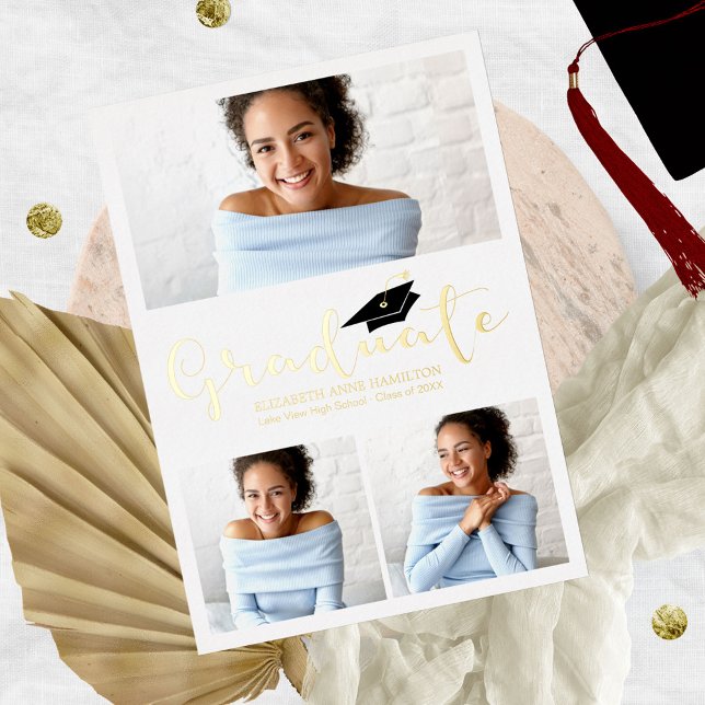 Invitación de Anuncio de Graduación con Collage de (Subido por el creador)