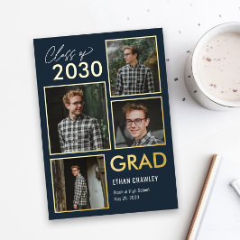 Invitación de Anuncio de Graduación con Lámina de 