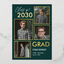 Invitación de Anuncio de Graduación con Lámina de 