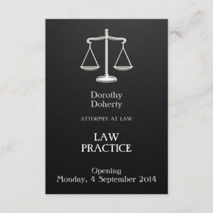 Invitación de apertura de la práctica legal elegan