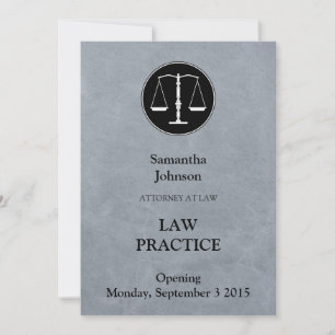 Invitación de apertura de la práctica legal elegan