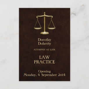 Invitación de apertura de la práctica legal elegan