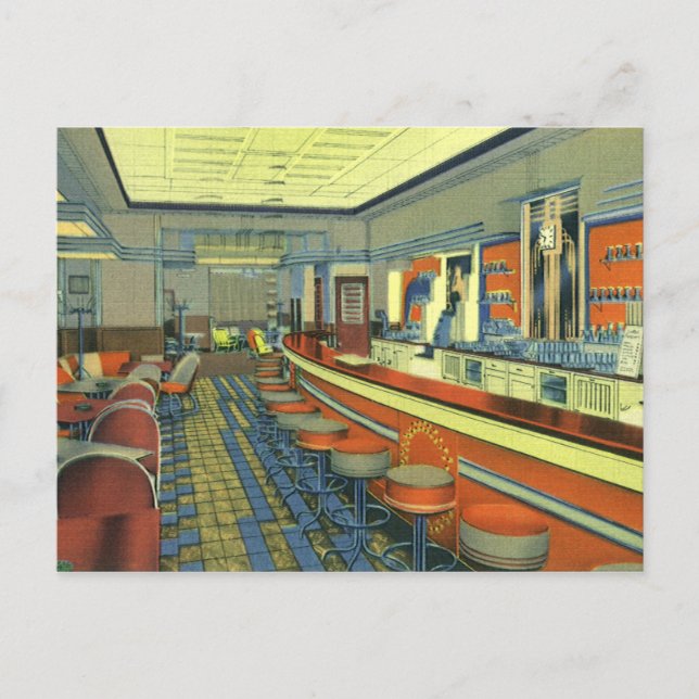 Invitación de apertura de restaurante, bar o diner (Anverso)
