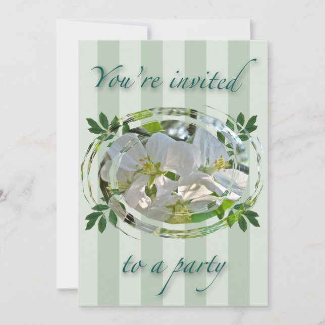Invitación de Apple Blossoms Party (Anverso)